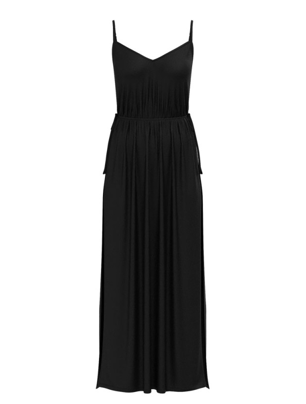 Нічна Сорочка Victoria's Secret Ribbed Modal Velvet-Trim Long Slip Dress_4