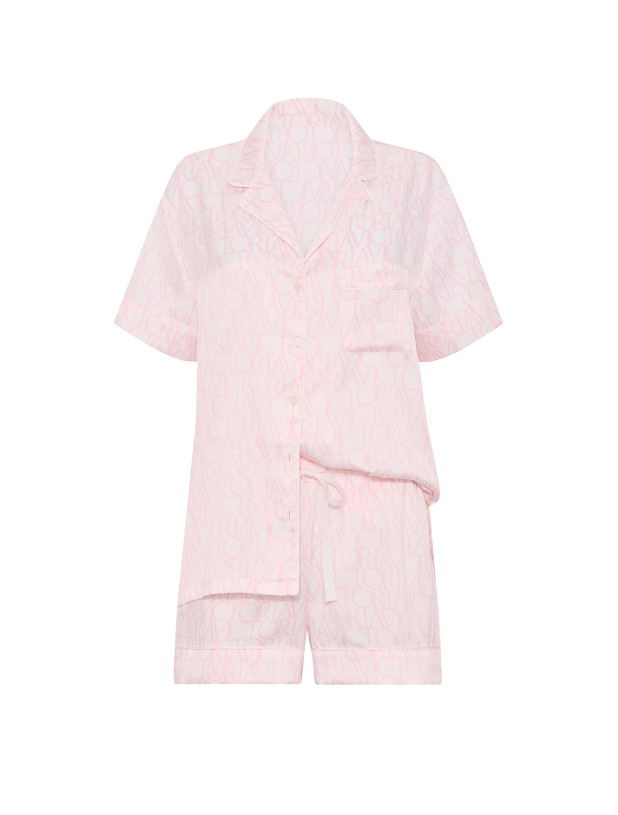 Піжама з Шортами Victoria's Secret Signature Satin Short Pajama Set_3