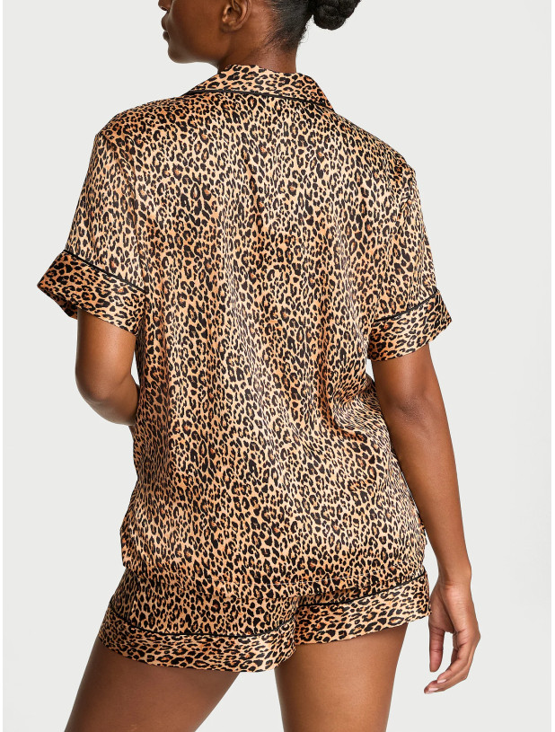 Пижама с Шортами Victoria's Secret Signature Satin Short Pajama Set_3