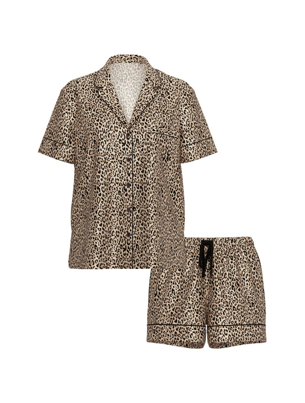 Пижама с Шортами Victoria's Secret Signature Satin Short Pajama Set_4