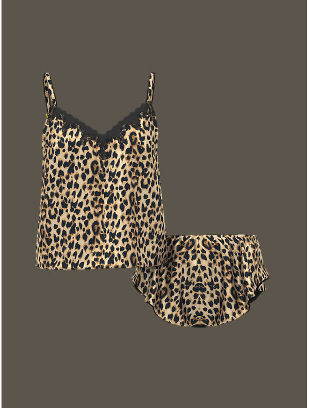 Піжама Victoria's Secret Very Sexy  Satin Rose Lace-Trim Cami & Flutter Short Set_3