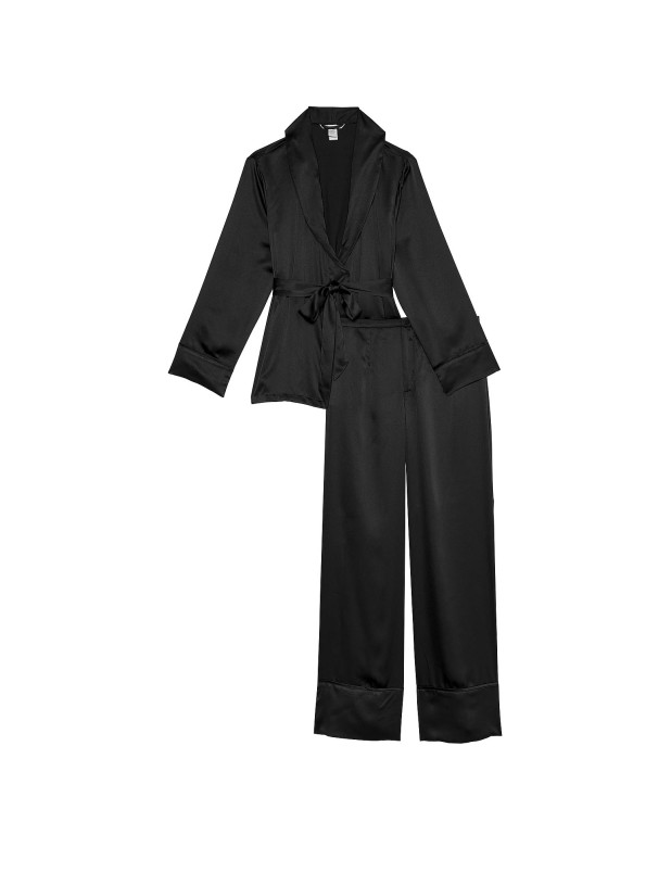 Піжама Victoria's Secret Dream Satin Wrap Top Long Pajama Set_3