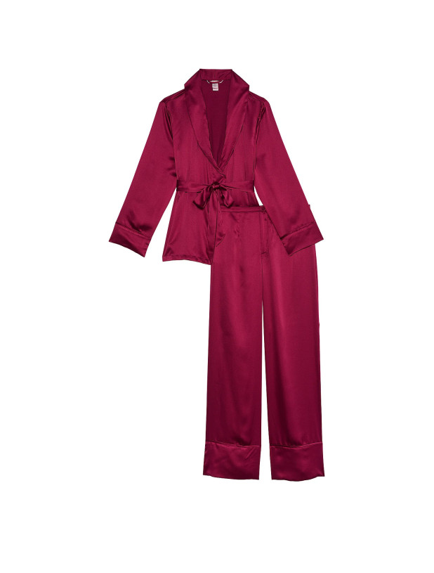 Піжама Victoria's Secret Dream Satin Wrap Top Long Pajama Set_3