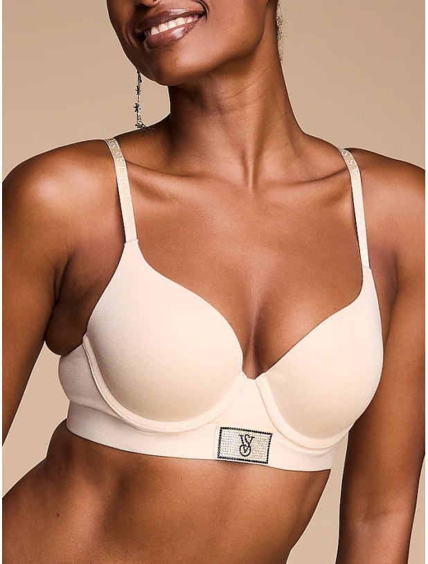 Бюстгальтер Пуш-ап Victoria's Secret The T-shirt Shine Patch Push-Up Perfect Shape Bra_4