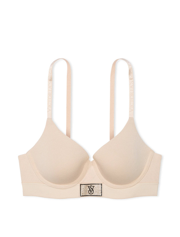 Бюстгальтер зі Стразами Victoria's Secret The T-shirt Shine Patch Lightly Lined Demi Bra_3