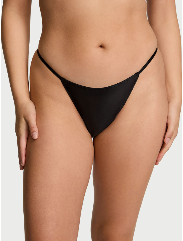 Трусики Стрінги Victoria's Secret Dream Angels Satin Pom Pom V-String Panty_3