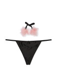 Трусики Стрінги Victoria's Secret Dream Angels Satin Pom Pom V-String Panty_1