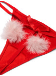 Трусики Стрінги Victoria's Secret Dream Angels Satin Pom Pom V-String Panty_3