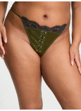 Трусики Стрінги Шовкові Victoria's Secret Very Sexy Atelier Satin Lace Trim Tanga Panty_2