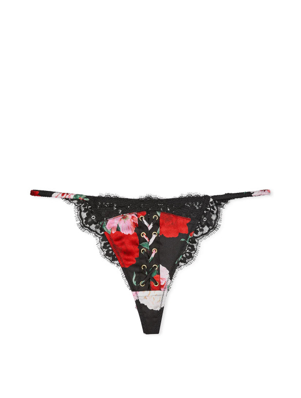 Комплект Білизни Victoria's Secret Very Sexy Atelier Victoria's Secret Satin Lace Trim Lightly Lined Balconette Bra & Atelier Satin Lace Trim Tanga Panty_7