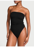 Суцільний Купальник Монокіні Victoria's Secret Swim Crinkle Belted Strapless One-Piece Swimsuit_1