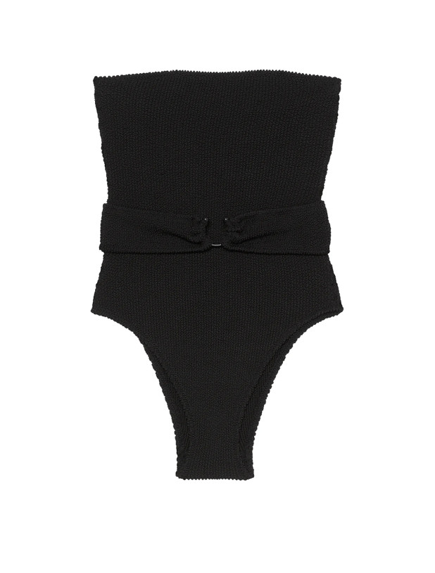 Суцільний Купальник Монокіні Victoria's Secret Swim Crinkle Belted Strapless One-Piece Swimsuit_3