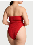 Суцільний Купальник Монокіні Victoria's Secret Swim Crinkle Belted Strapless One-Piece Swimsuit_2
