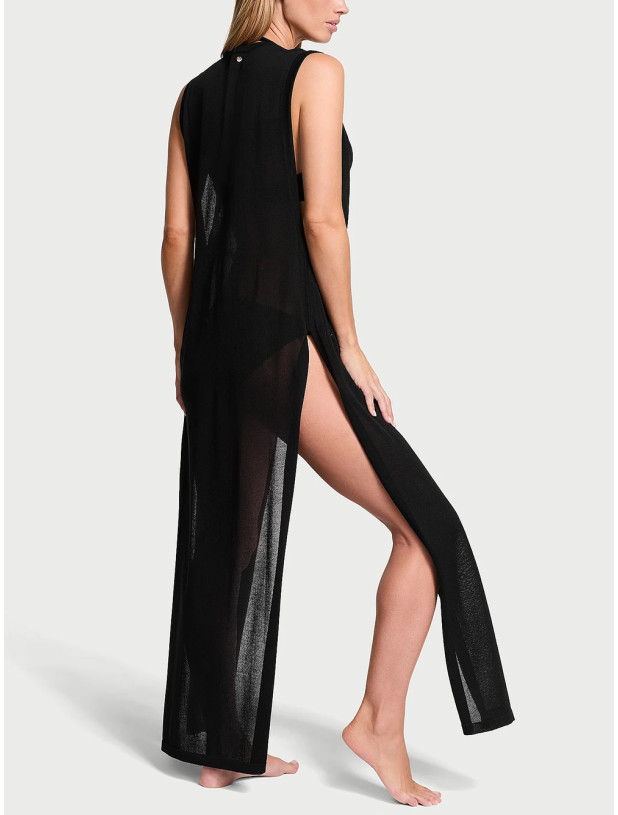 Туніка для Пляжу Victoria's Secret Swim Beachwear Knit Tie-Front Maxi Cover-Up_2