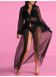 Халат Victoria's Secret Rose Lace & Tulle Corset Long Robe_1