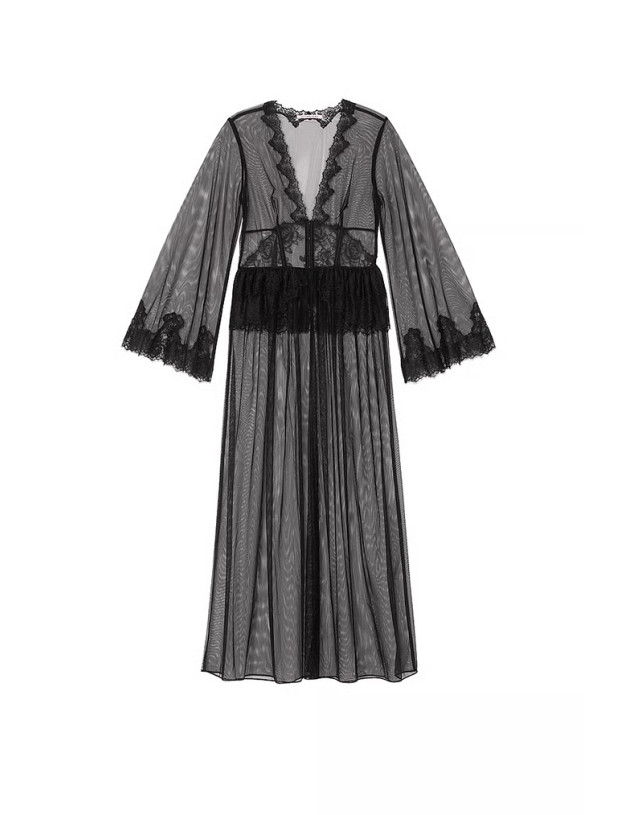 Халат Victoria's Secret Rose Lace & Tulle Corset Long Robe_4