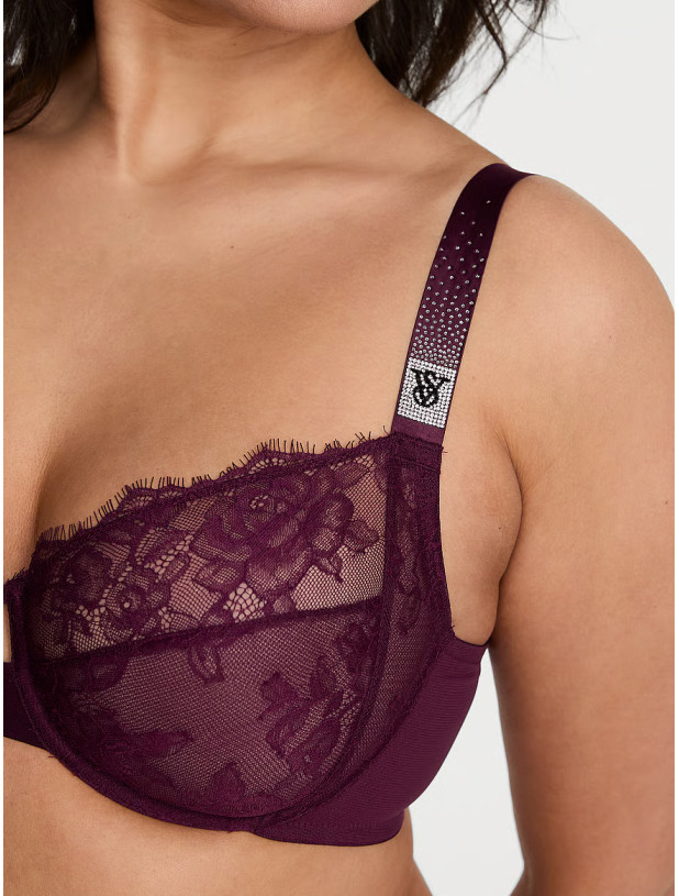 Бюстгальтер зі Стразами Victoria's Secret Very Sexy The Fabulous by Victoria’s Secret Scattered Glitter Unlined Full Cup Bra_2