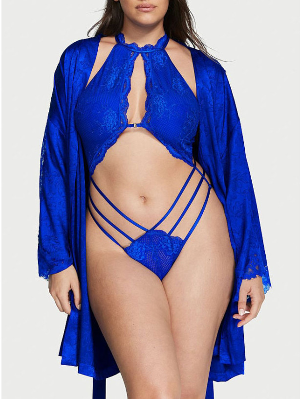 Боді Тедді Victoria's Secret Very Sexy Fishnet Floral High-Neck Teddy_4