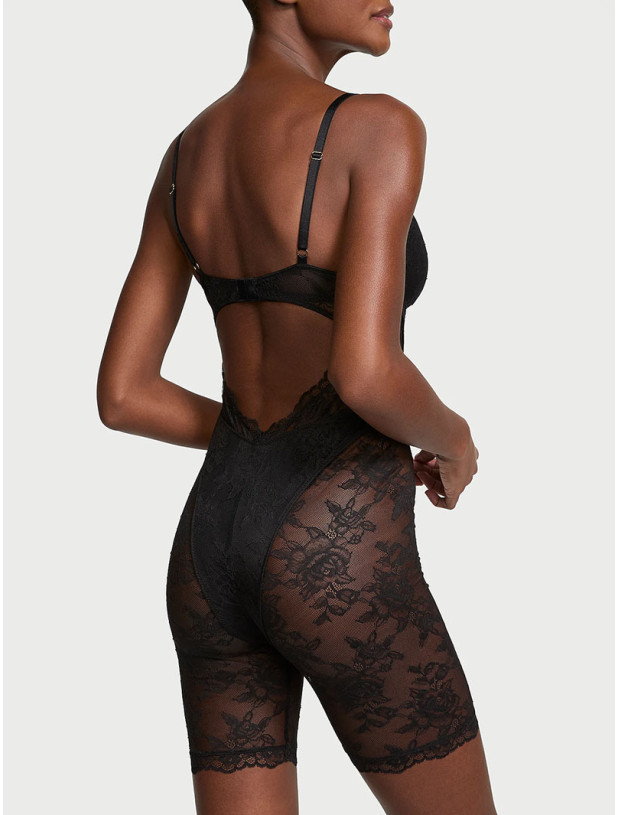 Прозорий Мереживний Боді-комбінезон Victoria's Secret Very Sexy Rose Lace Short Bodysuit_2
