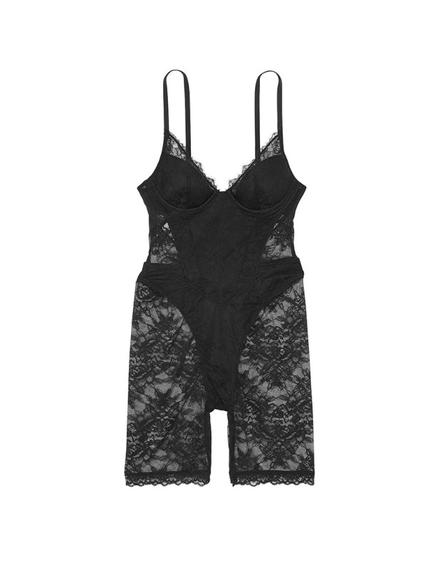 Прозорий Мереживний Боді-комбінезон Victoria's Secret Very Sexy Rose Lace Short Bodysuit_3