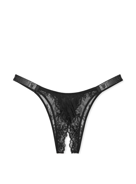 Трусики з Відкритим Доступом зі Стразами Victoria's Secret Very Sexy Scattered Shine Strap Crotchless Brazilian Panty