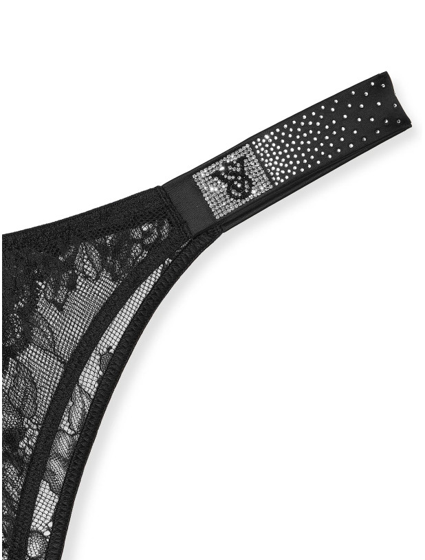 Трусики з Відкритим Доступом зі Стразами Victoria's Secret Very Sexy Scattered Shine Strap Crotchless Brazilian Panty_4