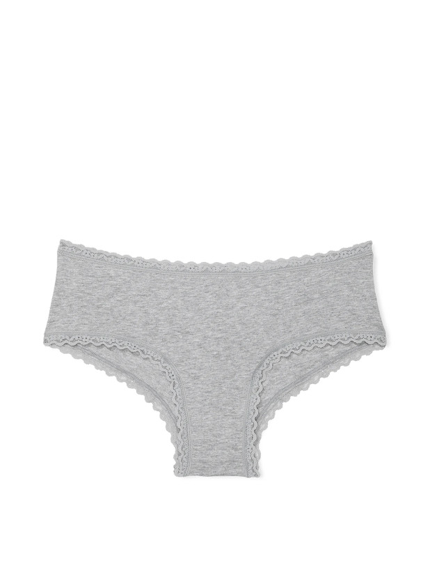 Бавовняні Трусики Чікі Victoria's Secret Lace Waist Cotton Cheeky Panty_3