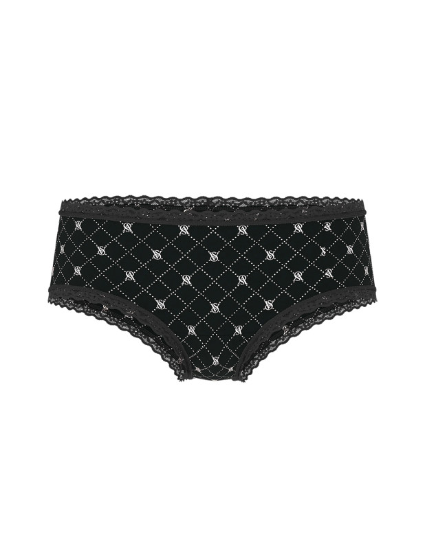 Бавовняні Трусики Чікі Victoria's Secret Lace Waist Cotton Cheeky Panty_3