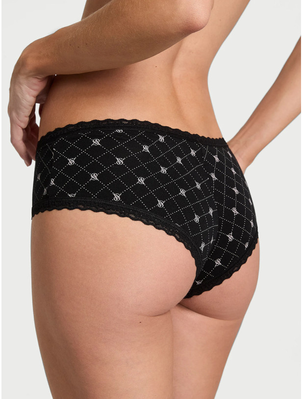 Бавовняні Трусики Чікі Victoria's Secret Lace Waist Cotton Cheeky Panty_2