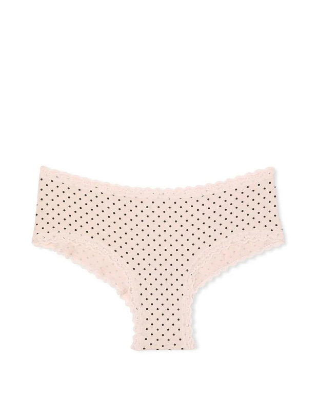 Бавовняні Трусики Чікі Victoria's Secret Lace Waist Cotton Cheeky Panty_3