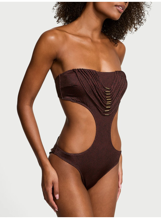 Суцільний Купальник Victoria's Secret з Вирізами Swim VS Archives Strappy Hardware Strapless Monokini One-Piece Swimsuit