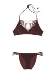 Купальник Бікіні Трикутник Victoria's Secret Swim VS Archives Strappy Hardware Halter Bikini Top & Strappy Hardware String Bikini Bottom_3