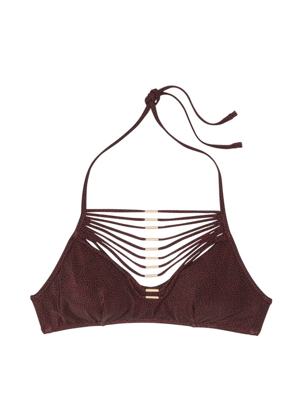 Купальник Бікіні Трикутник Victoria's Secret Swim VS Archives Strappy Hardware Halter Bikini Top & Strappy Hardware String Bikini Bottom_4