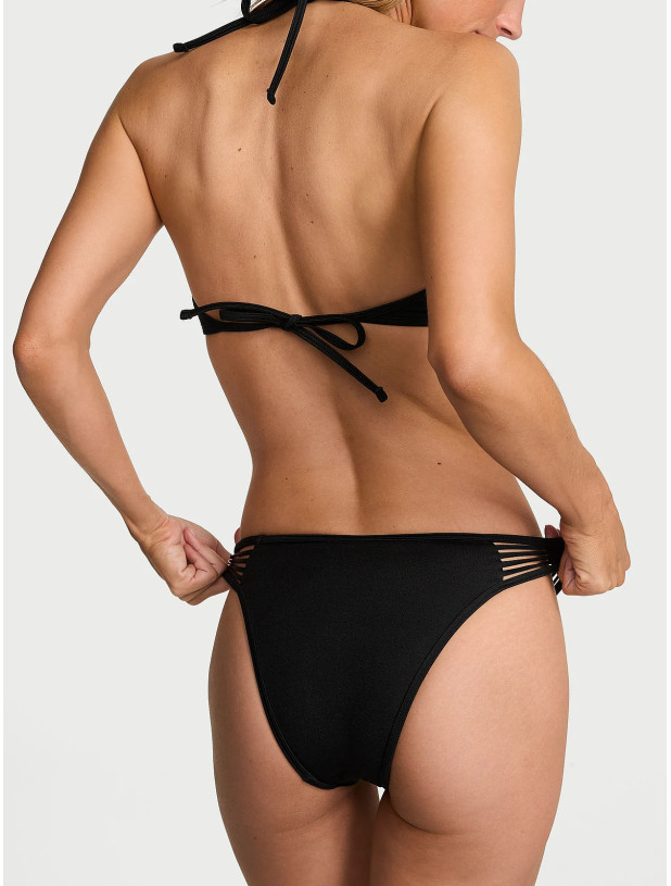 Купальник Бікіні Трикутник Victoria's Secret Swim VS Archives Strappy Hardware Halter Bikini Top & Strappy Hardware Brazilian Bikini Bottom_2