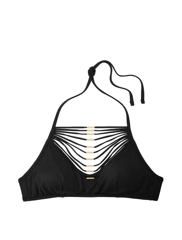 Купальник Бікіні Трикутник Victoria's Secret Swim VS Archives Strappy Hardware Halter Bikini Top & Strappy Hardware Brazilian Bikini Bottom_4