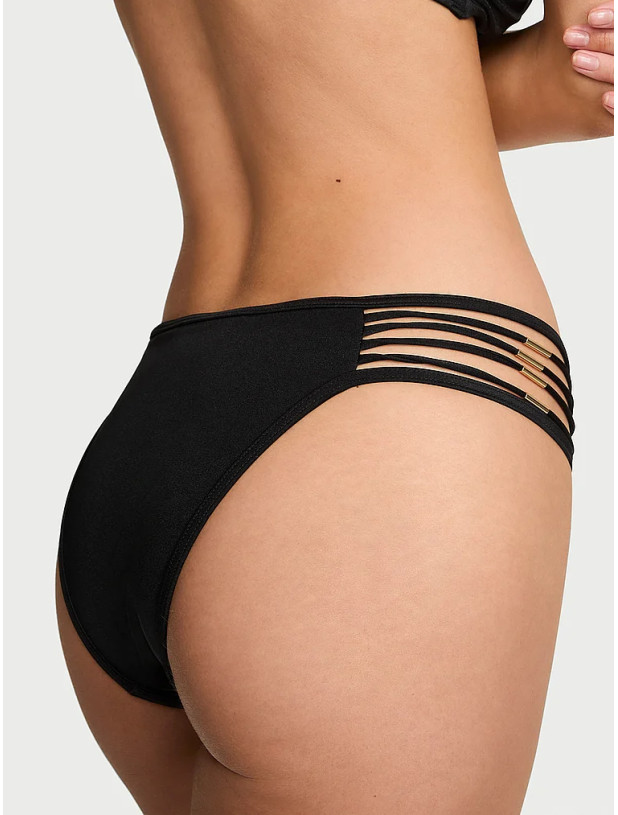 Купальник Бікіні Трикутник Victoria's Secret Swim VS Archives Strappy Hardware Halter Bikini Top & Strappy Hardware Brazilian Bikini Bottom_7
