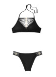 Купальник Бікіні Трикутник Victoria's Secret Swim VS Archives Strappy Hardware Halter Bikini Top & Strappy Hardware Brazilian Bikini Bottom_3