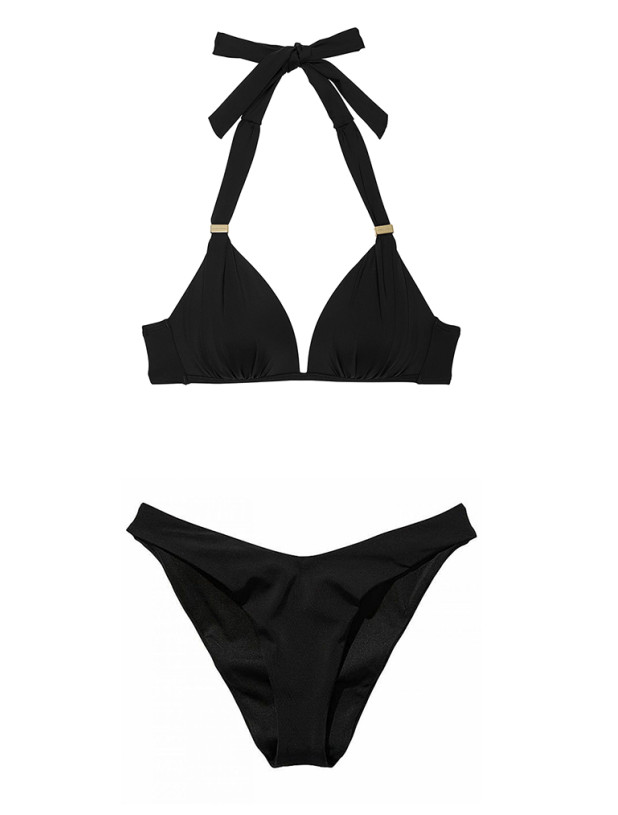 Купальник Бікіні Трикутник Victoria's Secret Swim Harlow Halter Push-Up Bikini Top & Brazilian Bikini Bottom_5