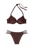 Купальник Пуш-ап Victoria's Secret Swim VS Archives Banded Push-Up Bikini Top & Strappy Hardware Brazilian Bikini Bottom_3