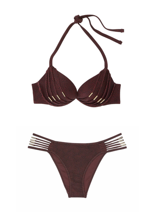 Купальник Пуш-ап Victoria's Secret Swim VS Archives Banded Push-Up Bikini Top & Strappy Hardware Brazilian Bikini Bottom_3