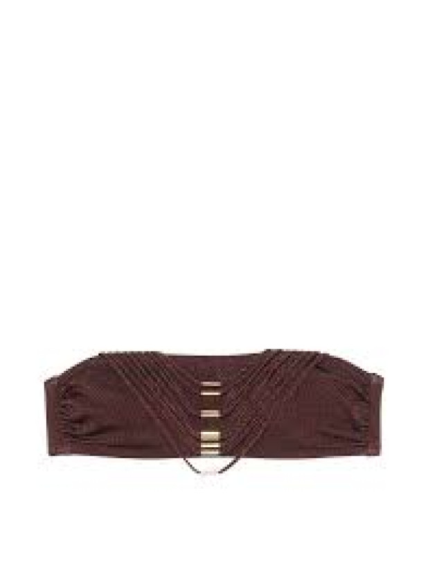 Купальник Бандо Victoria's Secret Swim VS Archives Strappy Hardware Bandeau Bikini Top & Strappy Hardware Brazilian Bikini Bottom_6