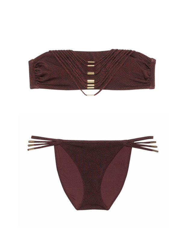 Купальник Бандо Victoria's Secret Swim VS Archives Strappy Hardware Bandeau Bikini Top & Strappy Hardware String Bikini Bottom_3