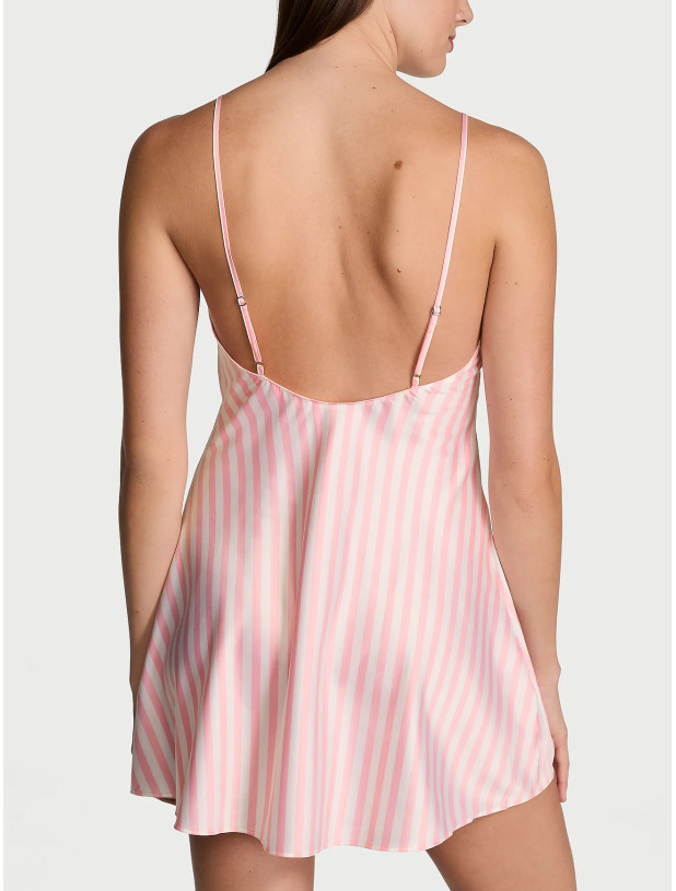 Ночная Рубашка Victoria's Secret Heritage Stripe Satin Mini Slip_3
