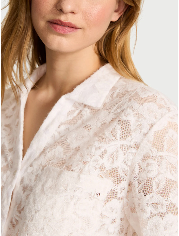 Піжама Victoria's Secret Luxury Soft Lace Cropped Short Pajama Set_3