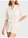 Піжама Victoria's Secret Luxury Soft Lace Cropped Short Pajama Set_1