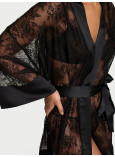 Халат Victoria's Secret  Rose Lace Satin-Trim Short Robe_1