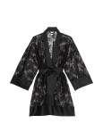 Халат Victoria's Secret  Rose Lace Satin-Trim Short Robe_2