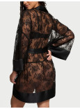 Халат Victoria's Secret  Rose Lace Satin-Trim Short Robe_4