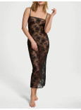 Нічна Сорочка-Сукня Victoria's Secret Rose Lace Shine Strap Long Slip_3