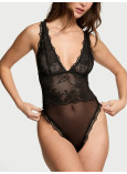 Боді Мереживне Victoria's Secret Very Sexy Sheer Rose Plunge Bodysuit_1
